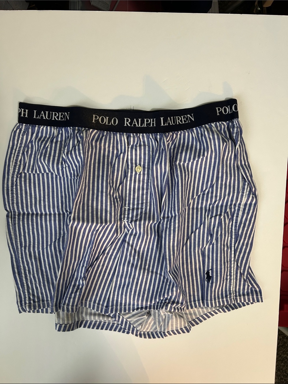Polo by Ralph Lauren Navy and White Striped Men’s Boxers
